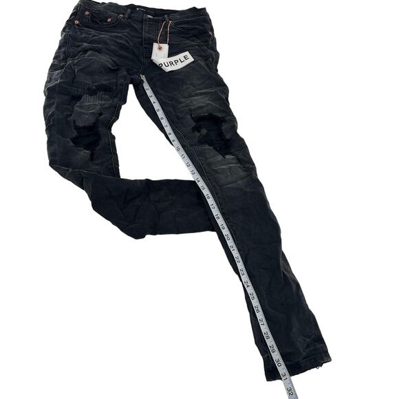 Purple Slim Fit Low Rise Slim Leg Jeans 29 - Picture 10 of 10